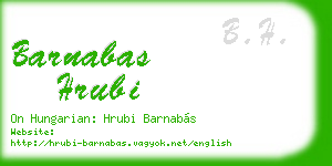 barnabas hrubi business card
